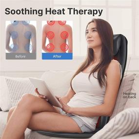 img 1 attached to 🪑 RENPHO S-Shaped Shiatsu Massage Seat Cushion with Vibration, Heat, Deep Kneading Rolling: Ultimate Muscle Pain Relief for Home/Office