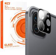 📷 [2 пак] защитный объектив для камеры kct для ipad pro 11 (2021/2020) / ipad pro 12.9 (2021/2020) - стекло высокой четкости, антивандальное, антипятнен, устойчивое к разрывам, легкая установка, совместимо с чехлами - новая версия, черный. логотип