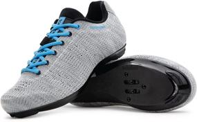 img 4 attached to 👟 Tommaso Pista Aria Knit Women's Indoor Cycling Shoe + Cleat Bundle - Look Delta, SPD Compatible, Black, Pink, Grey, Blue