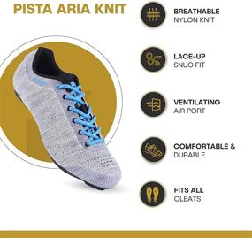 img 3 attached to 👟 Tommaso Pista Aria Knit Women's Indoor Cycling Shoe + Cleat Bundle - Look Delta, SPD Compatible, Black, Pink, Grey, Blue