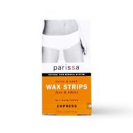 🧖 pack of 3 parissa face & bikini wax strips (48 strips) - cream/white logo