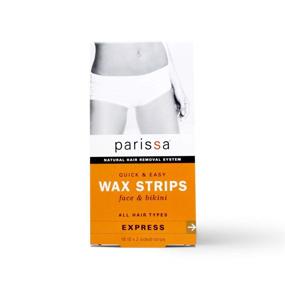 img 4 attached to 🧖 Pack of 3 Parissa Face & Bikini Wax Strips (48 strips) - Cream/White