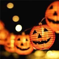 🎃 spooky halloween lights: makion 2.5m/8.2ft 10 led pumpkin lantern fairy lights logo