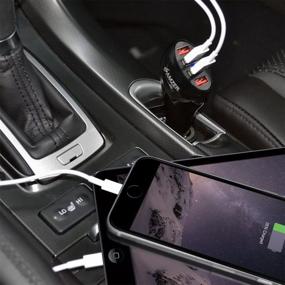 img 1 attached to ⚡ Amzer 10A/50W 4-Port USB Car Charger: Intelligent Rapid Charge Technology for Faster Charging