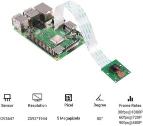 img 3 attached to 📷 Raspberry Pi 4 Camera with MakeFocus, Raspberry Pi 3B+ Camera Module, 5 Megapixels Raspberry Pi Camera 1080p OV5647 Sensor - Compatible with Rpi 3B/Zero/Zero W - Adapter Cable and Camera Stand Included