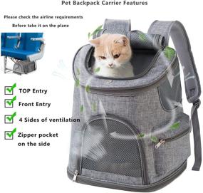 img 1 attached to ELLONI Pet Carrier Backpack Scratch Proof