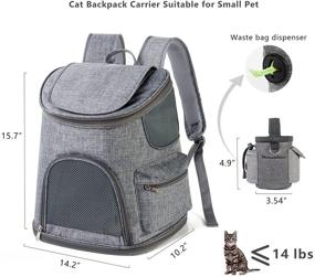 img 3 attached to ELLONI Pet Carrier Backpack Scratch Proof