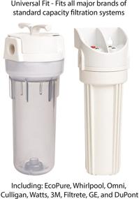 img 3 attached to EcoPure EPW2P Pleated Whole Home Replacement Water Filter - Universally Compatible with Major Brand Systems (2 Pack), White/Blue