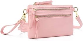 img 4 attached to Aitbags Multi Zipper Crossbody Lightweight Functional Women's Handbags & Wallets