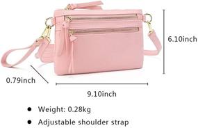 img 3 attached to Aitbags Multi Zipper Crossbody Lightweight Functional Women's Handbags & Wallets