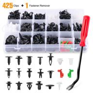 🚗 gooacc 425 pcs car body retainer clips set - tailgate handle rod clip & fastener remover + 19 most popular sizes auto push pin rivets set - door trim panel clips for gm ford toyota honda chrysler logo