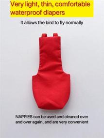 img 1 attached to HEZHUO Parrot Diaper Flight Suit for Birds - Waterproof Bird Clothes & Supplies