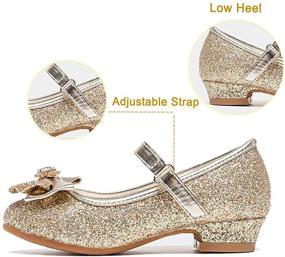 img 1 attached to Sparkle and Shine: Furdeour Wedding Princess Glitter Cosplay Girls' Flat Shoes