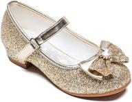 sparkle and shine: furdeour wedding princess glitter cosplay girls' flat shoes logo