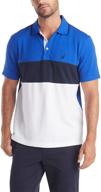 nautica men's short sleeve cotton pique clothing and shirts: classic style and comfort logo