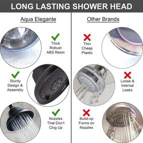 img 2 attached to 🚿 Oil-Rubbed Bronze Massage Shower Head With Mist - High Pressure Boosting, Multi-Function, Massaging Rainfall Showerhead Ideal for Low Flow Showers &amp; Adjustable Water Saving Nozzle, 2.5 GPM