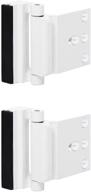 🚪 2-pack door reinforcement locks by toyful with 8 screws | toddler & childproof home security door lock | night lock withstands 800 lbs | white logo