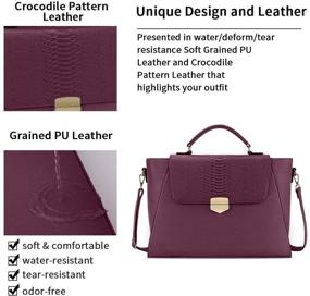 img 1 attached to 👜 Claret Briefcase for Women: 15.6 Laptop Bag, Business Messenger Bag, Work Tote Bag with Padded Compartment for Tablet Notebook Ultrabook – Professional Shoulder Purse