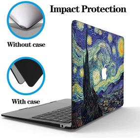 img 1 attached to CIAOYE Starry Sky Case for MacBook Air 13 inch 2020 (A2337 M1/A2179) - Protective Cover with Touch ID, Hard Plastic & Rubberized Material - Retina 2020 Release Model A2179 Compatible