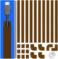 🔌 one-cord cable concealer, 157in cord cover, pvc cable hider - hide power cord, speaker wire or tv cables in home or office - cc03 brown logo