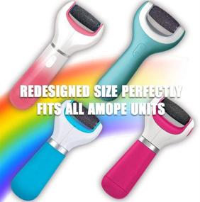 img 2 attached to Amope Pedi Refills: Premium 5 Extra Coarse & 5 Regular Coarse Replacement Roller for Electronic Foot File