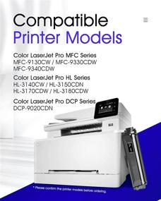 img 2 attached to 🖨️ Набор картриджей высокого качества для принтера Brother TN221 TN225 - (2 черных, 1 голубой, 1 малиновый, 1 желтый) - идеально подходит для принтеров MFC-9130CW, MFC-9340CDW, MFC-9330CDW, HL-3170CDW, HL-3140CW, HL-3180CDW.