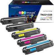 🖨️ high-quality gpc image compatible toner cartridge set for brother tn221 tn225 - (2 black, 1 cyan, 1 magenta, 1 yellow) - ideal for mfc-9130cw, mfc-9340cdw, mfc-9330cdw, hl-3170cdw, hl-3140cw, hl-3180cdw printers logo