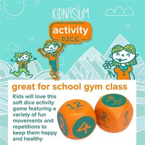 img 1 attached to 🎲 Fun and Educational Kidnasium Exercise Dice & Activity Coins: Engaging Soft Foam 6-Sided Movement Dice Game for Boys & Girls Ages 4+ in Classrooms, Gyms, and Homes