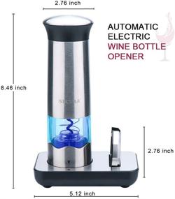 img 3 attached to 🍾 Full Automatic Electric Corkscrew Wine Bottle Opener by Secura, Ultimate Electric Wine Bottle Corkscrew Opener