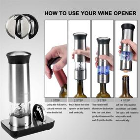 img 1 attached to 🍾 Full Automatic Electric Corkscrew Wine Bottle Opener by Secura, Ultimate Electric Wine Bottle Corkscrew Opener