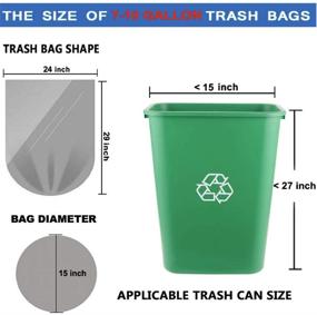 img 3 attached to 🗑️ 200 Count Clear Garbage Bags for 7-10 Gallon Bins: Perfect Medium Kitchen Trash Bags and Office Trash Can Liners!