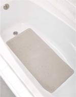 🛀 zenna home waffle tub mat - linen | 36" l x 17" w | non-slip bath mat for enhanced safety logo