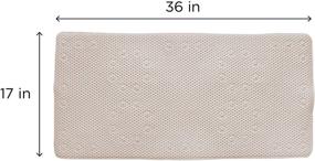 img 1 attached to 🛀 Zenna Home Waffle Tub Mat - Linen | 36" L x 17" W | Non-Slip Bath Mat for Enhanced Safety