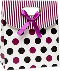 img 1 attached to Set of 12 Purple Polka Dot Gift Boxes Bags, Bulk, 6 x 5 x 2-1/2 Inch with 12 White Options