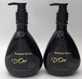 img 2 attached to 🌟 Amazon 24k Gold Age Defying Shampoo & Conditioner Set - D'Oro Series, 10oz
