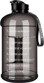 img 4 attached to 💧 2.2L Leakproof BPA Free Water Bottle with Time Marker - Perfect for Gym, Outdoor Activities, and More!