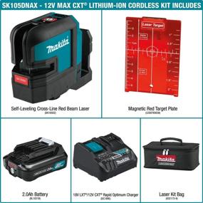 img 2 attached to Makita SK105DNAX Lithium Ion Self Leveling Cross Line: Ultimate Precision and Efficiency
