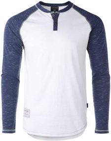 img 4 attached to 👕 ZIMEGO Men's Baseball Henley Shirts - Top-Rated Men's Clothing and Shirts