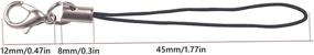 img 3 attached to 📱 100 набор розовых ремешков для мобильных телефонов с карабином для украшений, USB-накопителей - длиной 2,56 дюйма YAKA