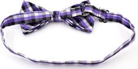 img 2 attached to 👔 Carahere Handmade Plaid Green Black Boys' Bow Tie Set: Stylish Accessories for the Fashion-Savvy Young Gentlemen