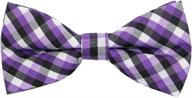 👔 carahere handmade plaid green black boys' bow tie set: stylish accessories for the fashion-savvy young gentlemen logo