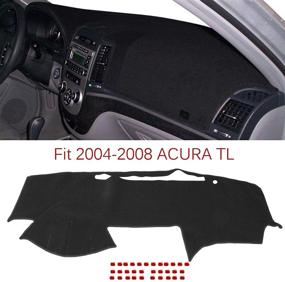 img 4 attached to 🏎️ Premium Dash Cover Mat for 2004-2008 Acura TL Base Sedan - BLACKHORSE-RACING Dashboard Pad