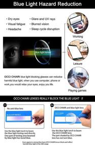 img 2 attached to 👓 Stylish OCCI CHIARI Blue Light Reading Glasses for Men in Various Magnification Strengths (1.0-3.5) - Protect Your Eyes from Digital Eye Strain!