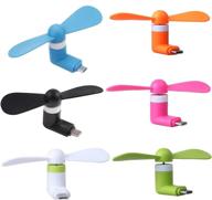 akiimy 6 packs usb type c mini fan: portable handheld personal fan for samsung galaxy note 9/s10+/s9/s8/one plus/google nexus - stay cool on the go! logo