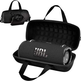 img 4 attached to 🔒 Прочный чехол для JBL Xtreme 3/ Extreme 2 Bluetooth-колонки - водонепроницаемое, портативное и удобное для путешествий хранилище с карманом на молнии для зарядного устройства и аксессуаров