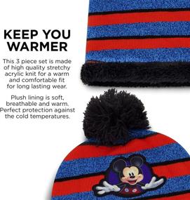 img 2 attached to Mickey Mouse Toddler Scarf Mitten Boys' Accessories