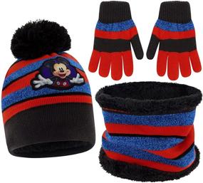 img 4 attached to Mickey Mouse Toddler Scarf Mitten Boys' Accessories