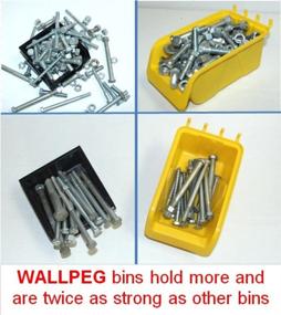 img 1 attached to 🔧 Industrial Hardware Bin Kit - WallPeg Pegboard Accessories