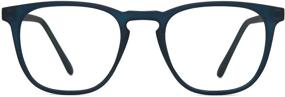 img 4 attached to 👓 Stylish Thin Square Classic Vintage Reading Glasses for Men Women, Blue Light Blocking Whisky Glasses