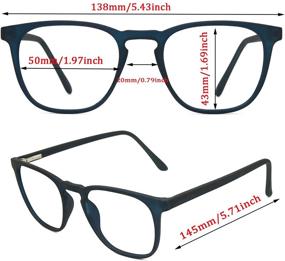 img 1 attached to 👓 Stylish Thin Square Classic Vintage Reading Glasses for Men Women, Blue Light Blocking Whisky Glasses
